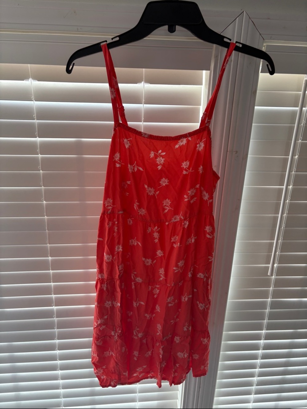 Old Navy Red Floral Spaghetti Strap Sundress